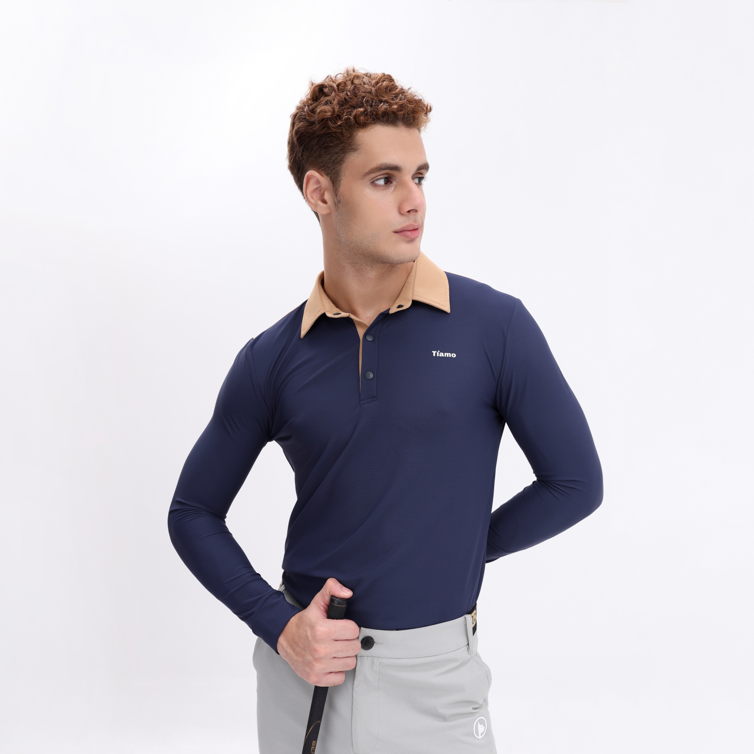 Áo Polo Dài Tay Phối Cổ - Nam