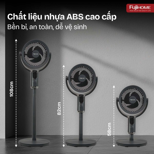 Quạt tuần hoàn không khí thông minh, ra lệnh giọng nói Fujihome CFR04-VOICE (Màu ghi - màu trắng)_thumbnail_6