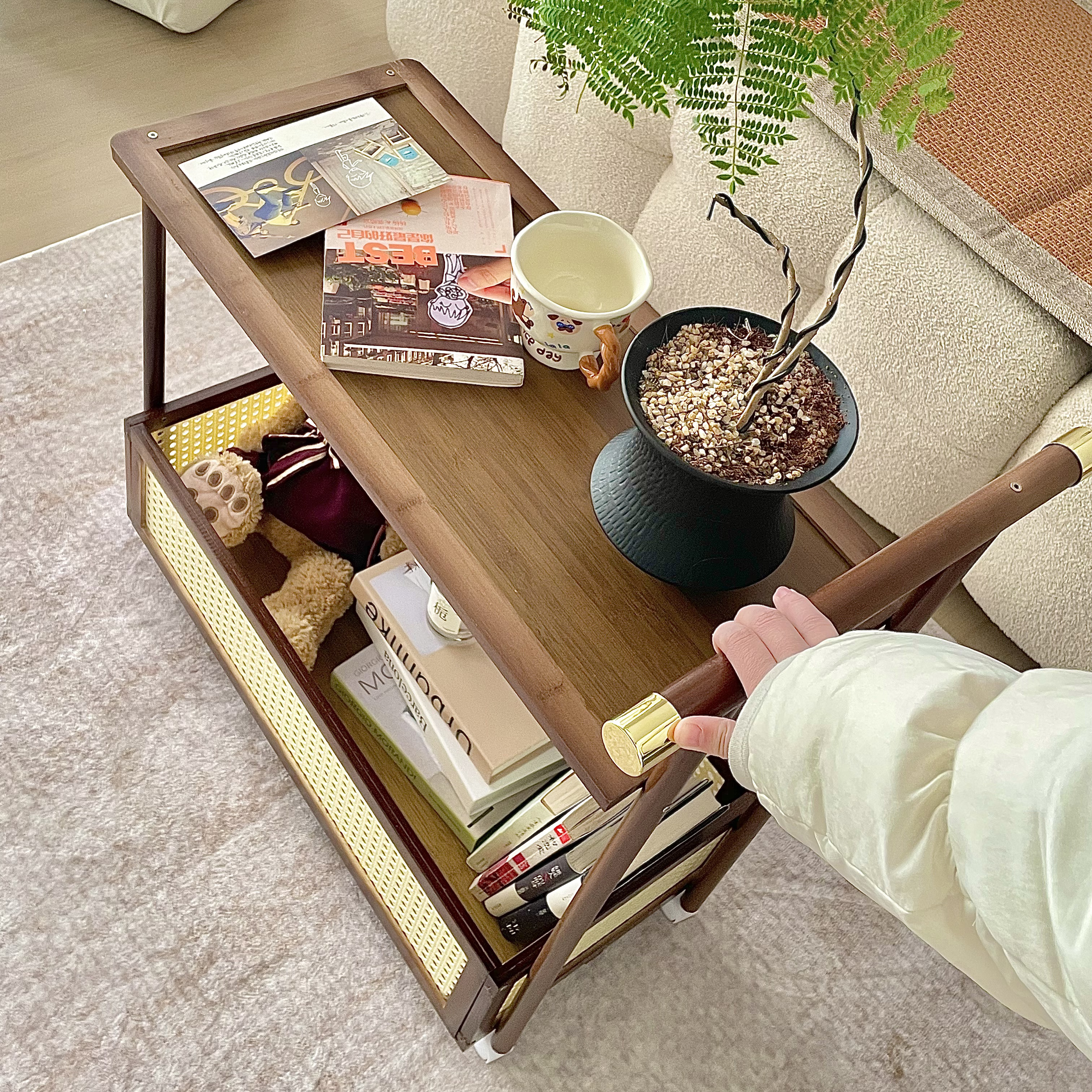 Bàn Trà Sofa 2 Tầng Di Động Cao Cấp_thumbnail_9