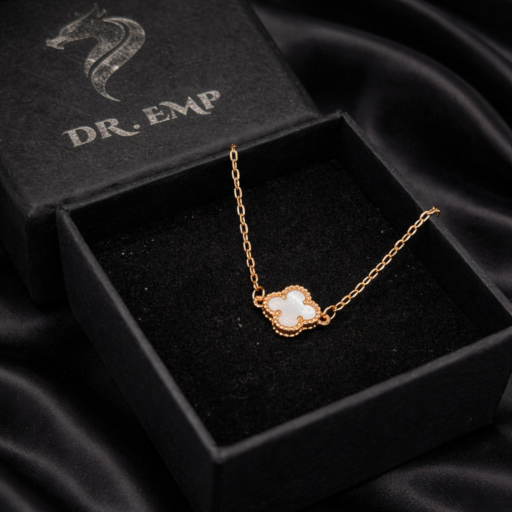 vòng tay titan mạ vàng vancleef charm hoa trắng nhỏ_thumbnail_2