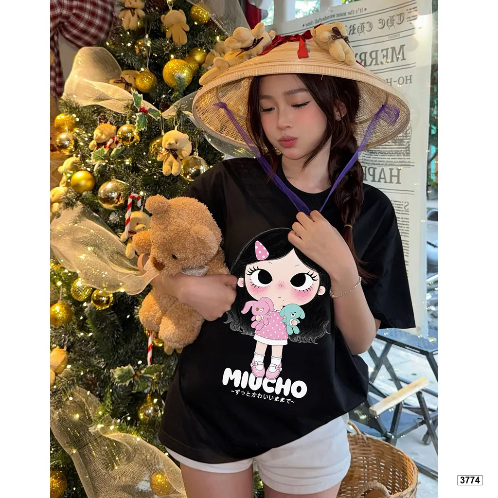 Áo thun boxy Cute Doll Chibi hot trend phong cách Hàn Quốc Miucho 3774_thumbnail_2