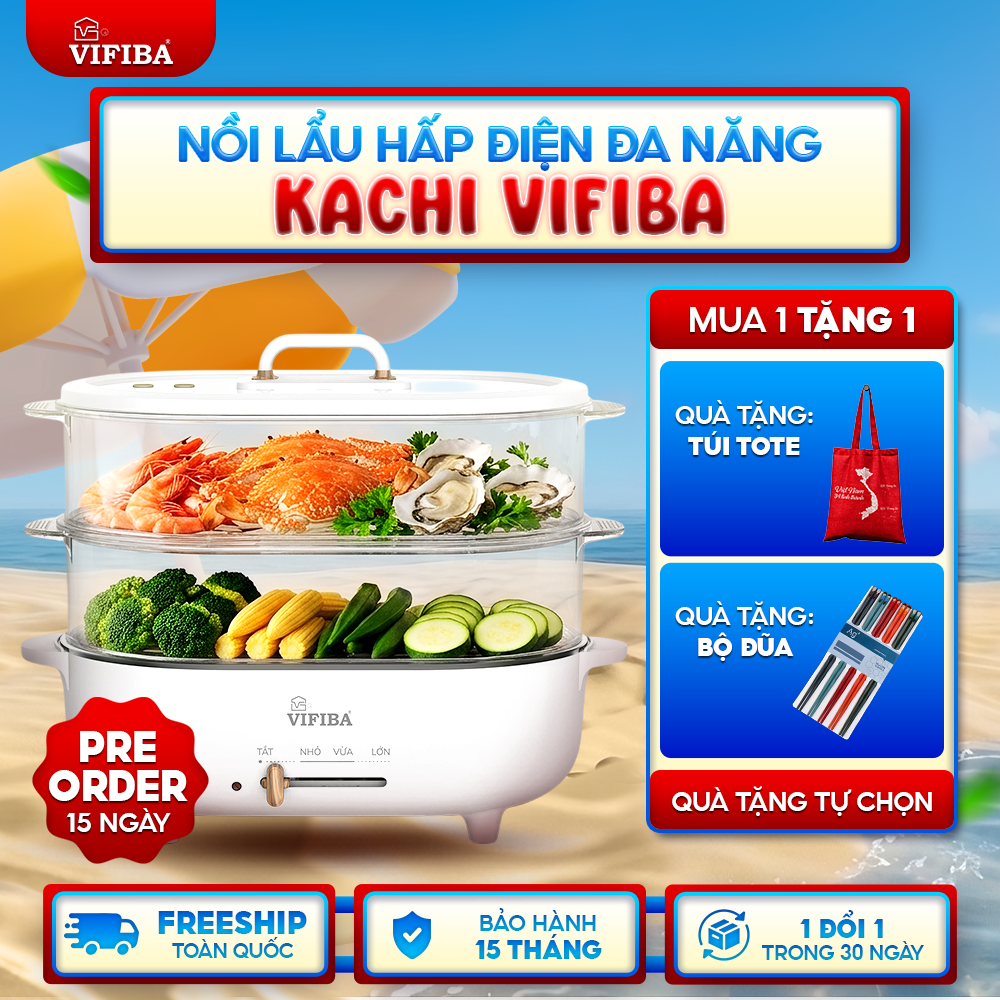 Nồi Lẩu Hấp Điện Kachi Vifiba 