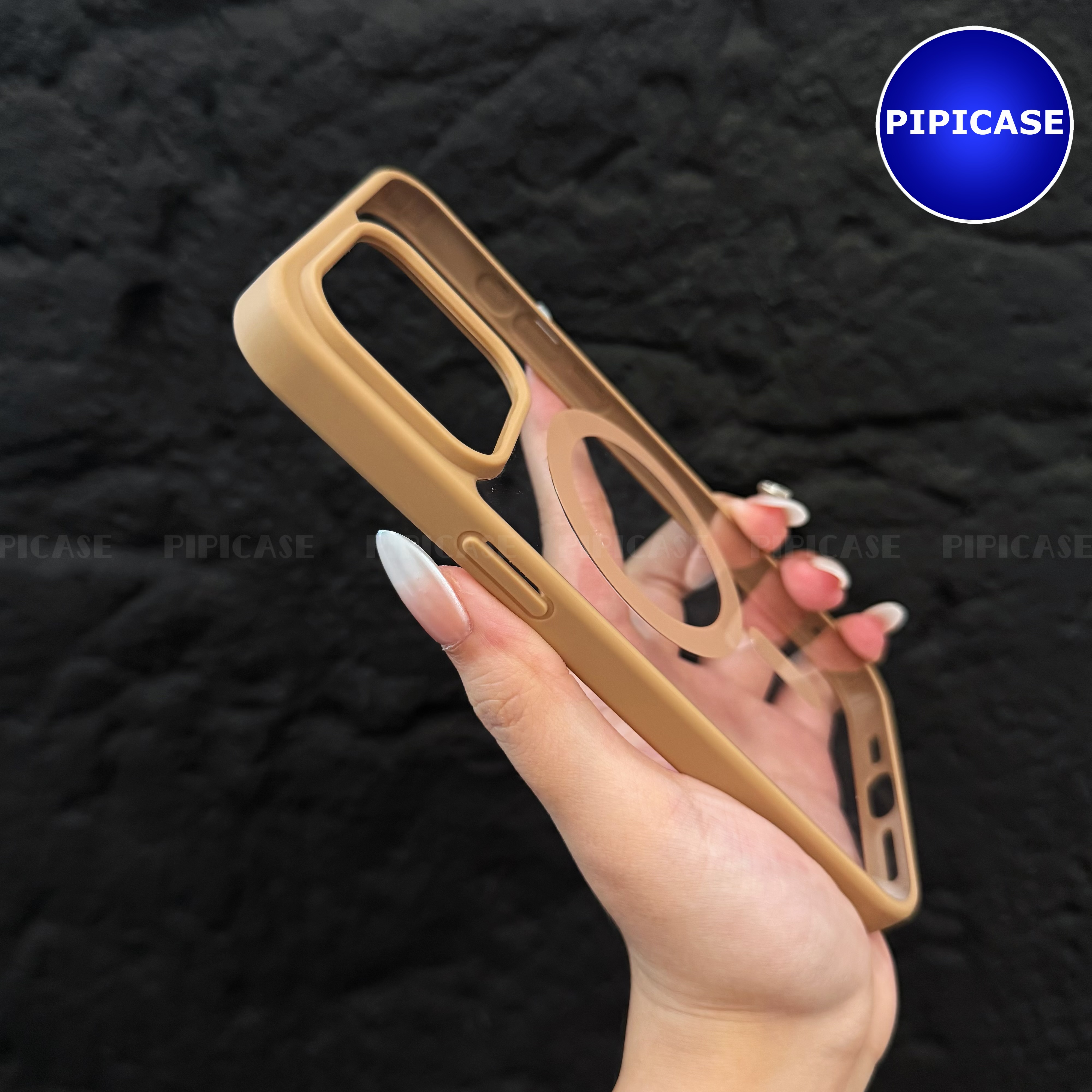 Ốp Lưng iPhone 15 Pro Max - Chic - Nâu Nhạt_thumbnail_5