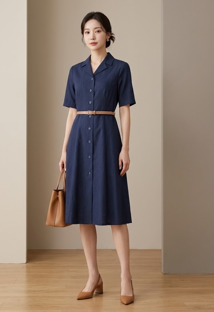 D222- Đầm công sở hàn