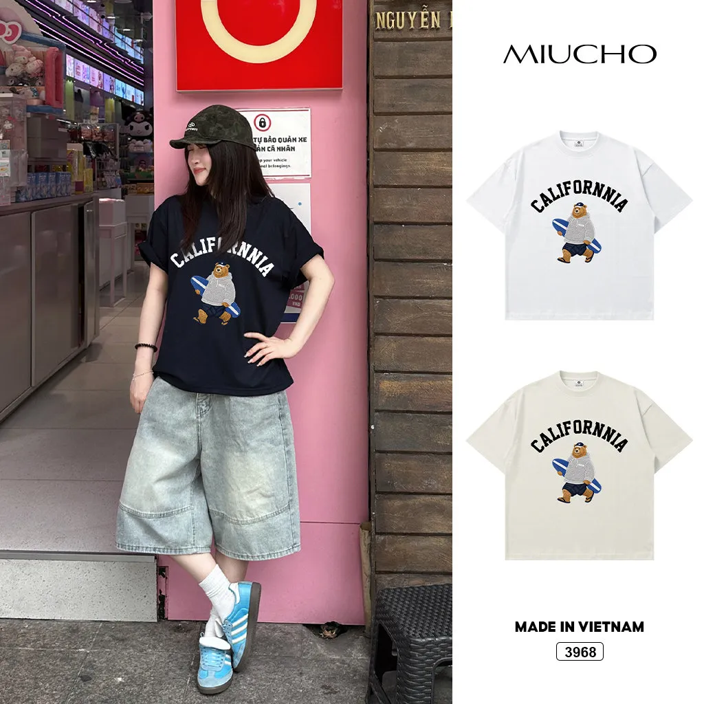 Áo thun unisex form boxy basic dễ phối Miucho 3968