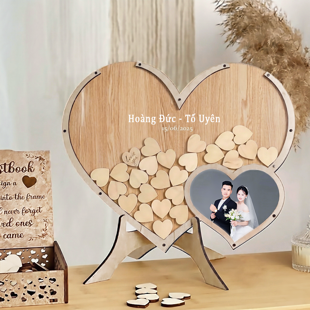 Tranh Thả Gỗ Đám Cưới, Sự Kiện, Công Ty, Sinh Nhật (Đủ phụ kiện) - Size tính theo chiều ngang_thumbnail_15