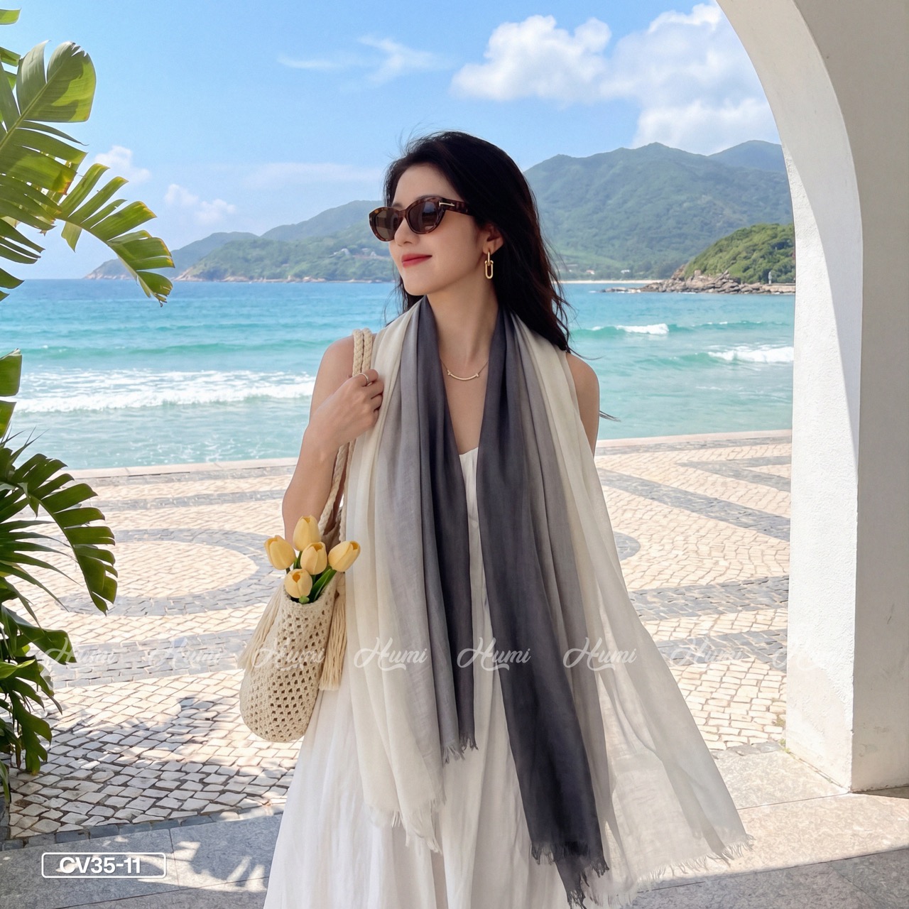 KHĂN COTTON PHA MÀU CHO NỮ (CV35-11)_thumbnail_9
