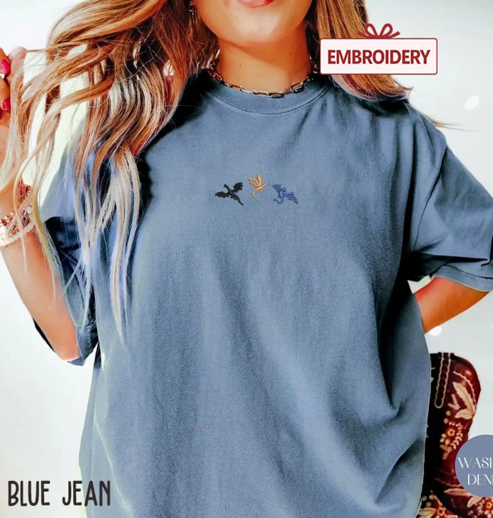 Dragons Crop Top Embroidered