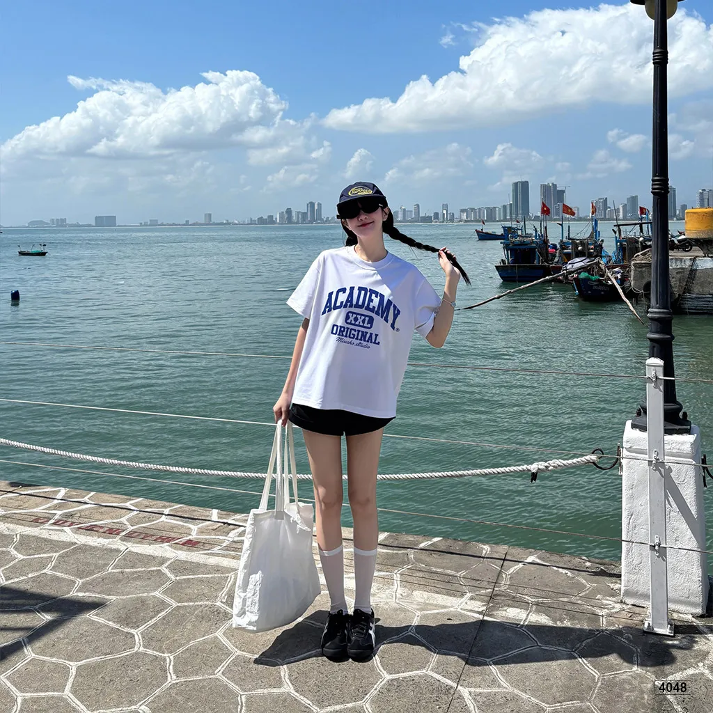Áo thun boxy unisex dáng ngắn Academy Miucho 4048_thumbnail_2
