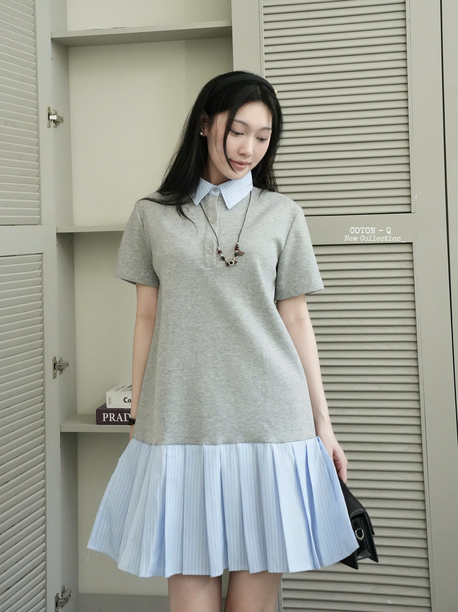 Đầm suông có cổ ( XANH ĐEN )_thumbnail_32