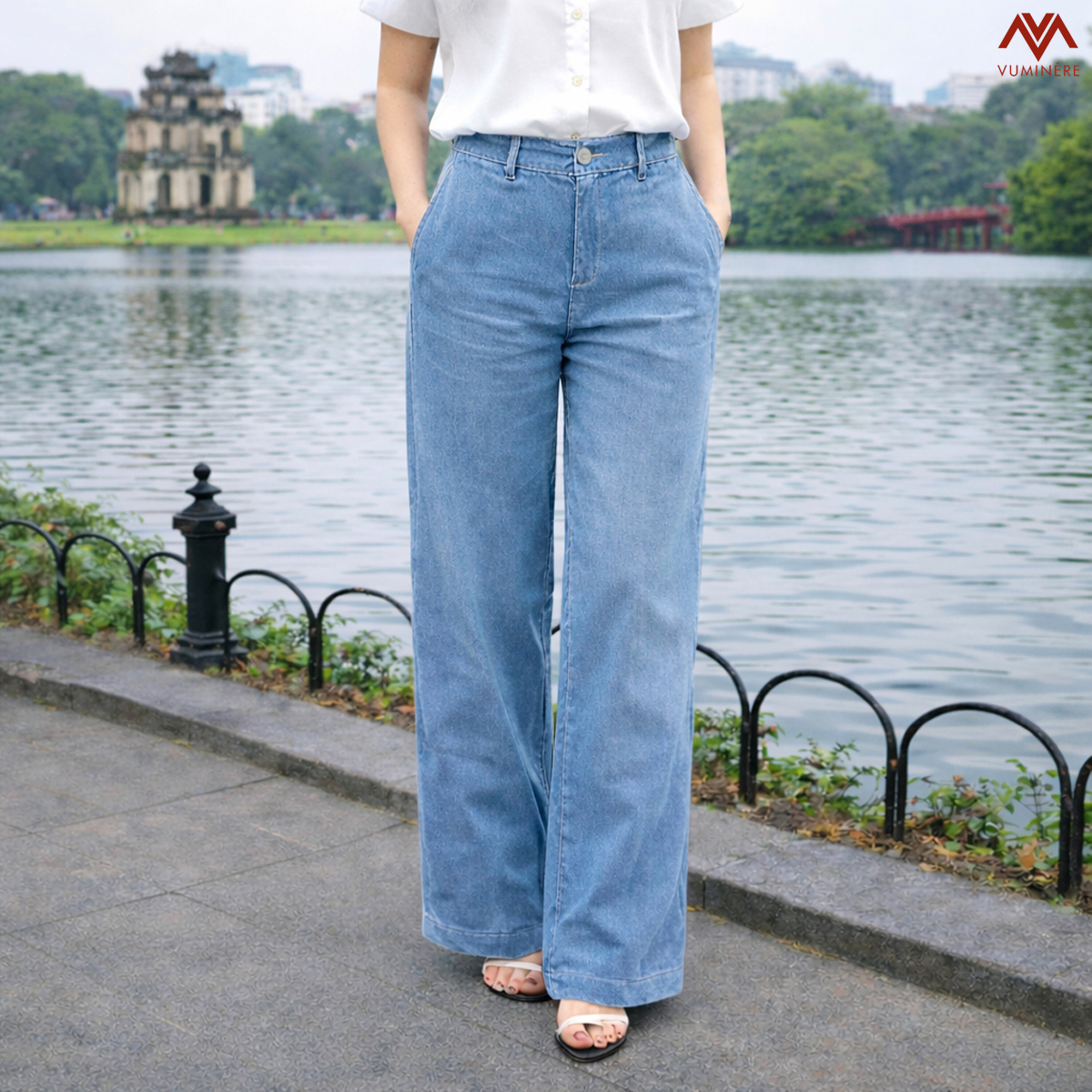 Quần Jeans nữ dáng suông rộng ( LG10 )