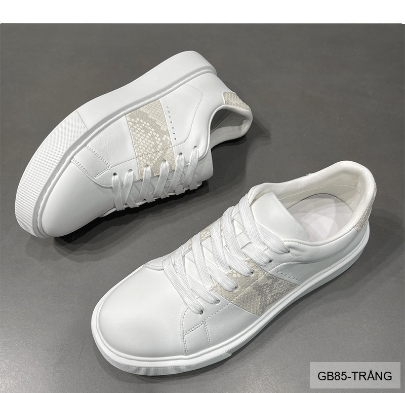 GB85 - Giày thể thao nam trắng da thật, đế dày mềm, thoáng khí, kiểu dáng retro thời thượng_thumbnail_6