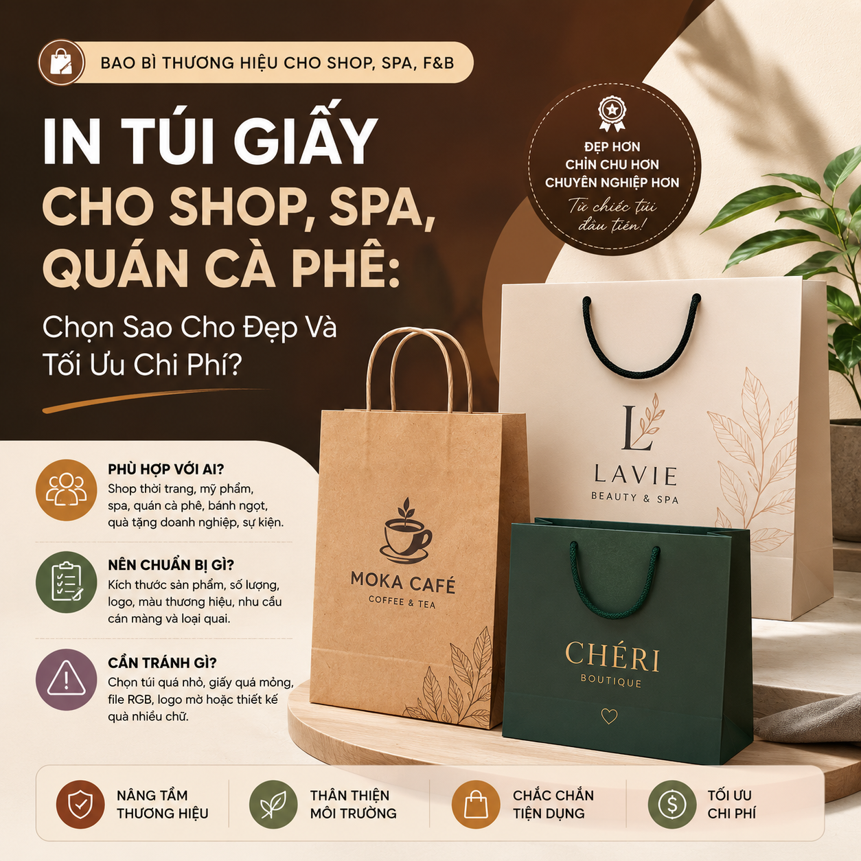 In Túi Giấy Cho Shop, Spa, Quán Cà Phê Tại TP.HCM