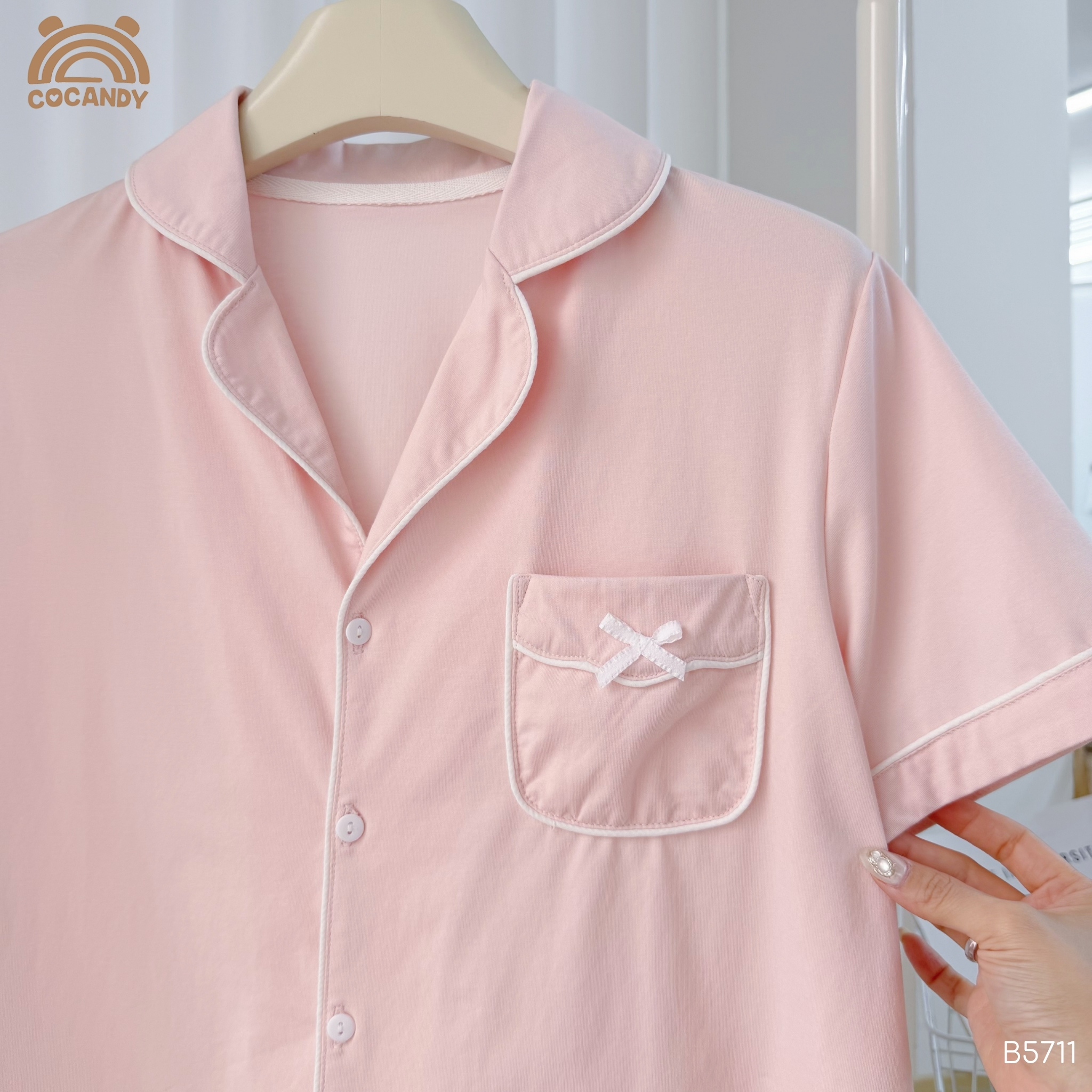 Bộ cộc pijama HỒNG túi nơ NỮ_thumbnail_4