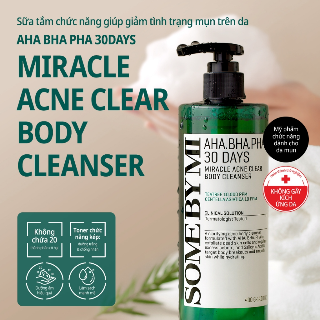 [SOME BY MI] Sữa tắm giảm mụn lưng Some By Mi AHA-BHA-PHA 30 Days Miracle 400g