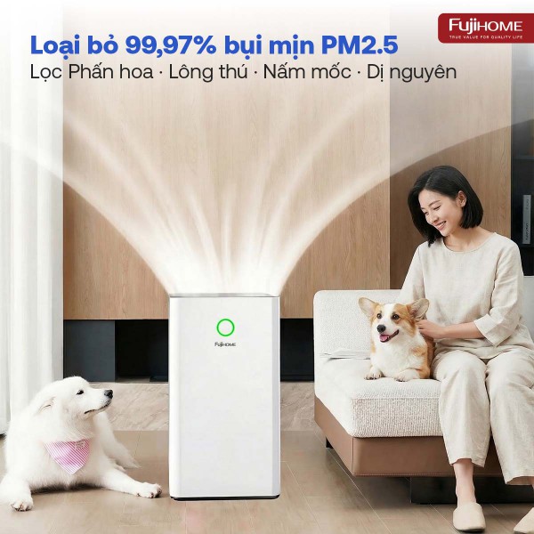 Máy lọc không khí thông minh Fujihome AP5Pro có kết nối điều khiển quả Wifi_thumbnail_3