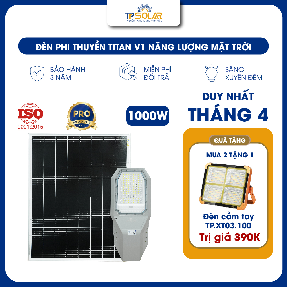 Đèn phi thuyền TITAN V1 năng lượng mặt trời TP SOLAR PRO PT21