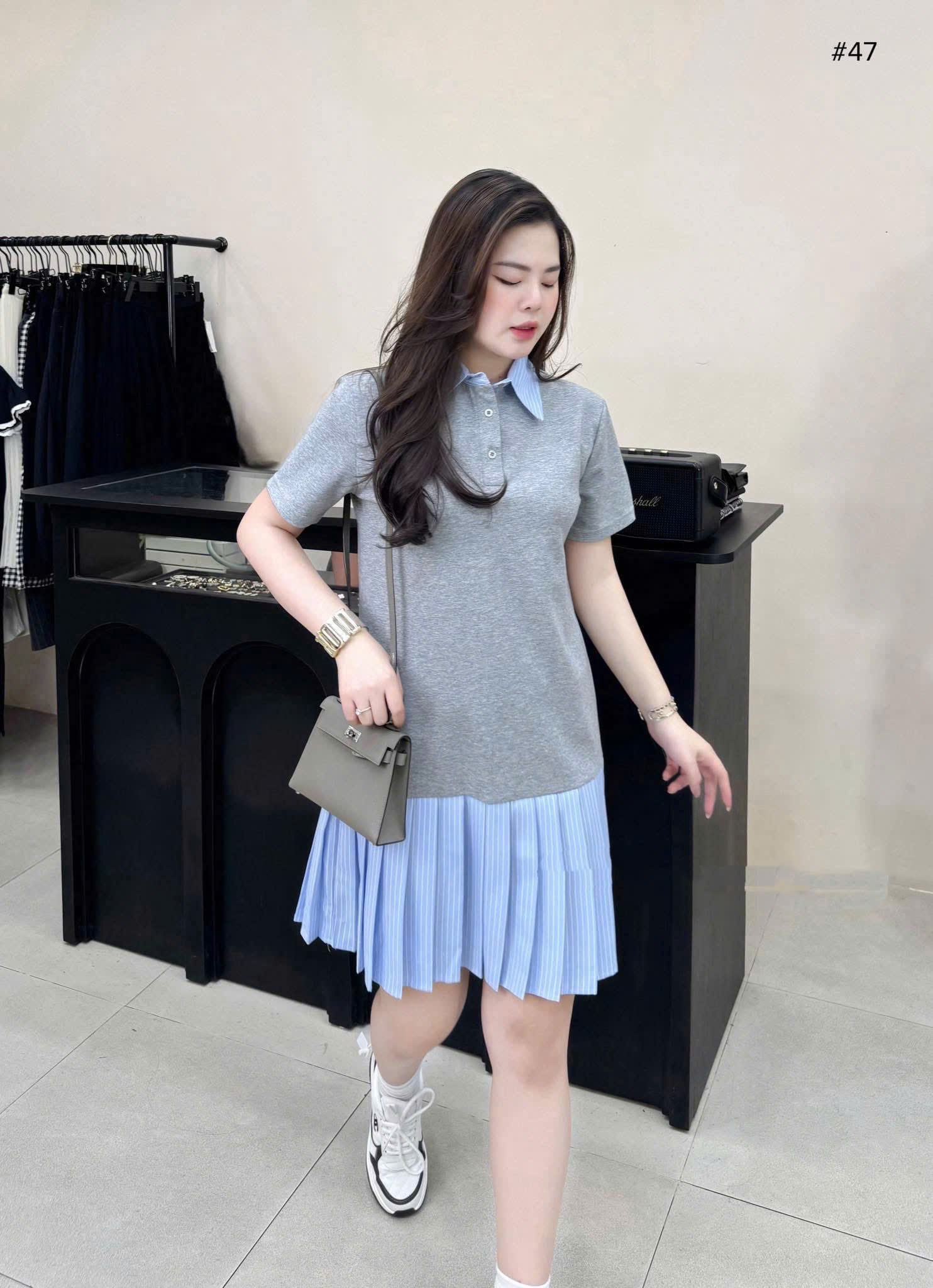 Đầm suông có cổ ( XANH ĐEN )_thumbnail_11