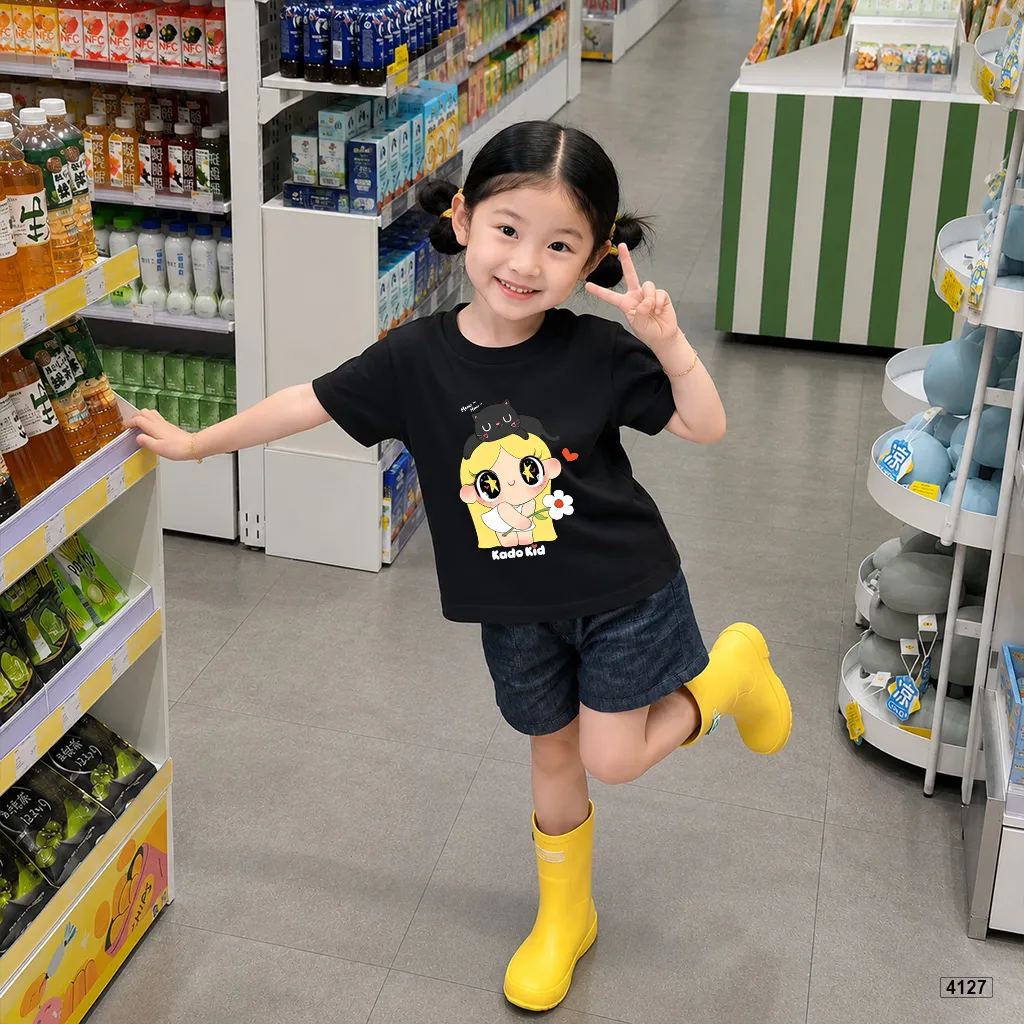 Áo thun bé gái Chibi Cat đáng yêu Kado 4127_thumbnail_4