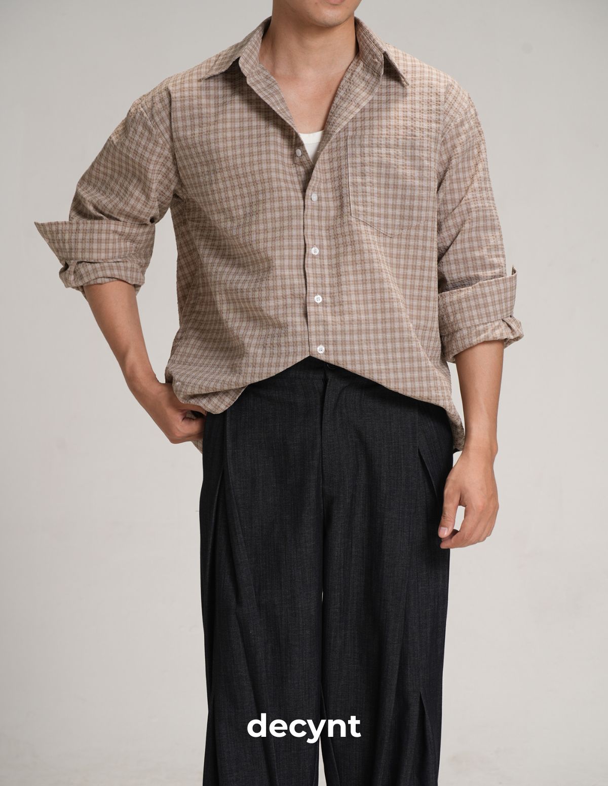 decynt Shirt 02 - Áo sơ mi caro dài tay chất liệu xốp_thumbnail_6