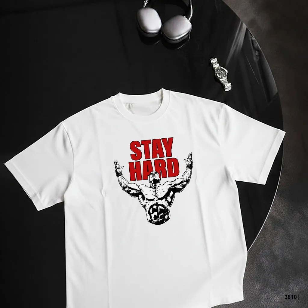 Áo thun nam form rộng style thể thao Stay Hard TeePrint 3810_thumbnail_5