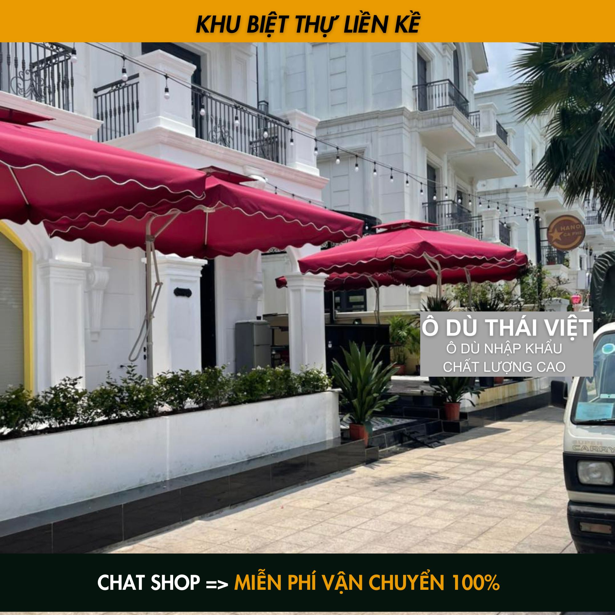 Dù che lệch tâm vuông ngoài trời rộng 2,5x2,5m HÀNG NHẬP KHẨU CAO CẤP vải dù polyester chống thấm tuyệt đối_thumbnail_5