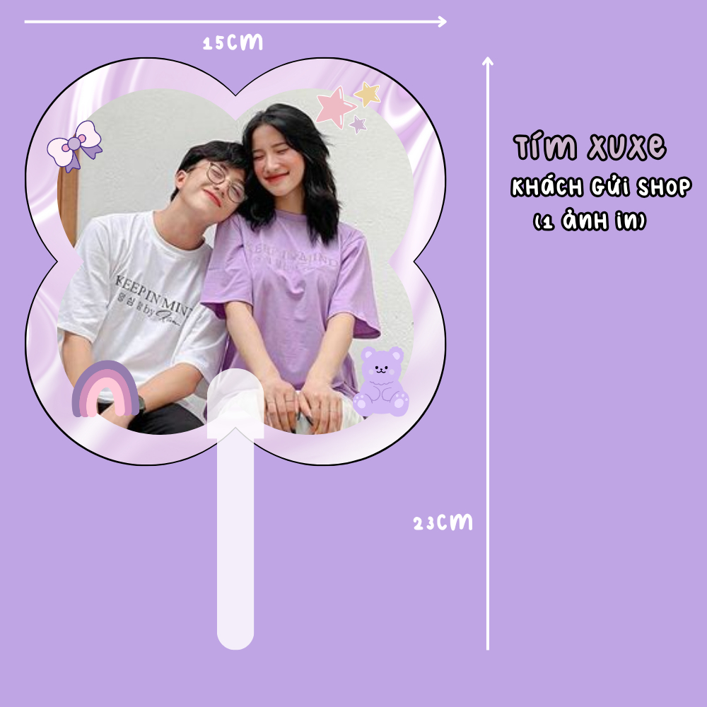 QUẠT IN ẢNH CẦM TAY theo yêu cầu, quà tặng người yêu, bạn thân, người thân, gia đình