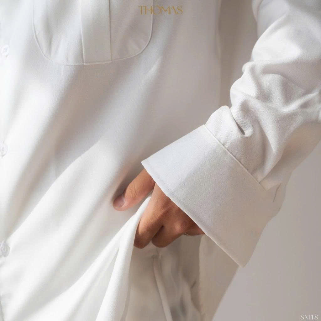 Áo Sơ Mi Dài Tay Marco Cổ cuba Vải Bạch Đàn Form relaxed_thumbnail_8