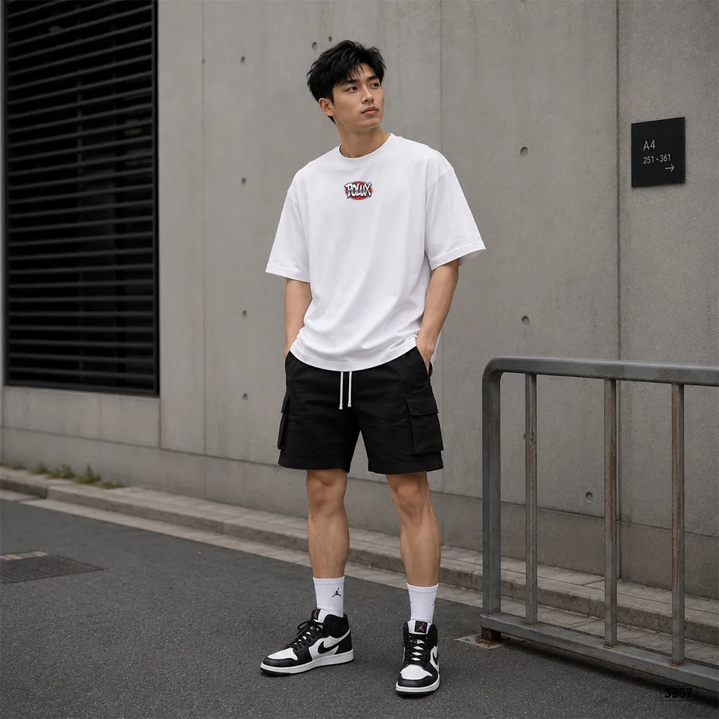 Áo thun nam form rộng basic logo Polux streetwear 3957_thumbnail_4