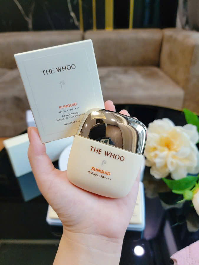 Kem Chống Nắng The Whoo Sunquid SPF50+ PA++++ – Bảo Vệ & Dưỡng Da Hoàng Gia