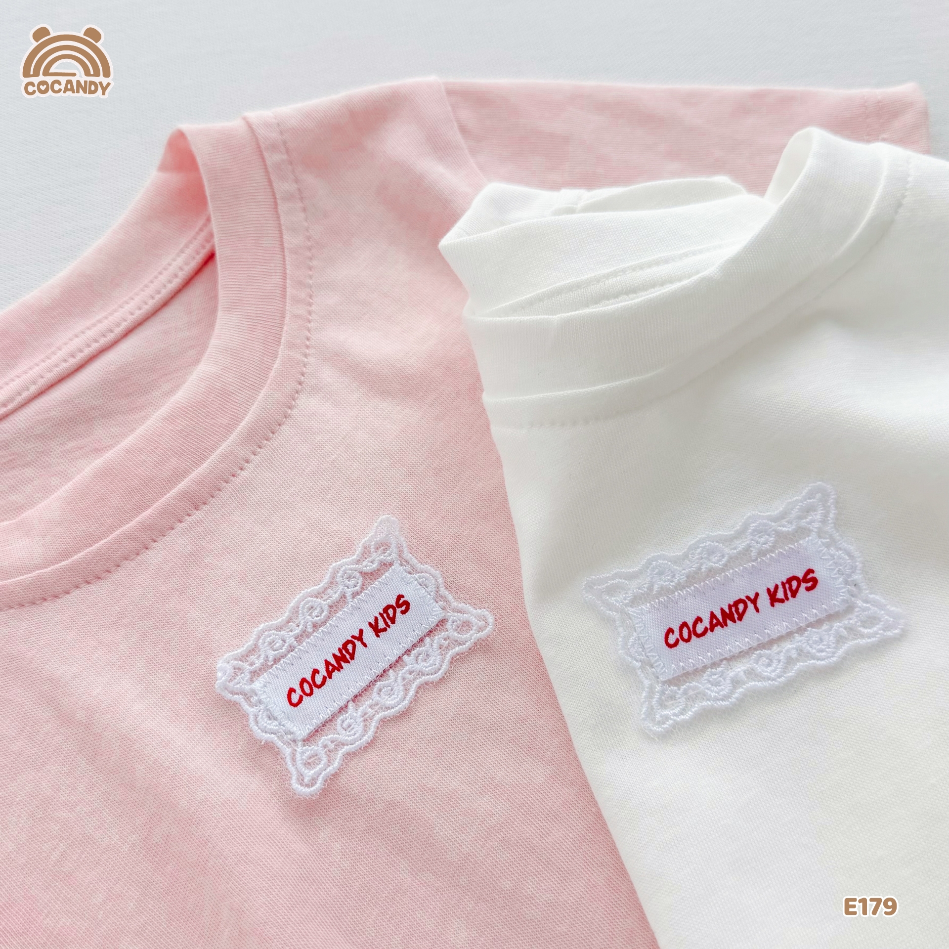 Áo cộc cotton TRẮNG phối bèo ren gấu_thumbnail_3