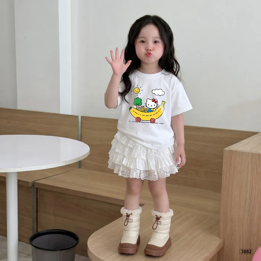 Áo thun bé gái form rộng Kittie Banana Kado 3862_thumbnail_5