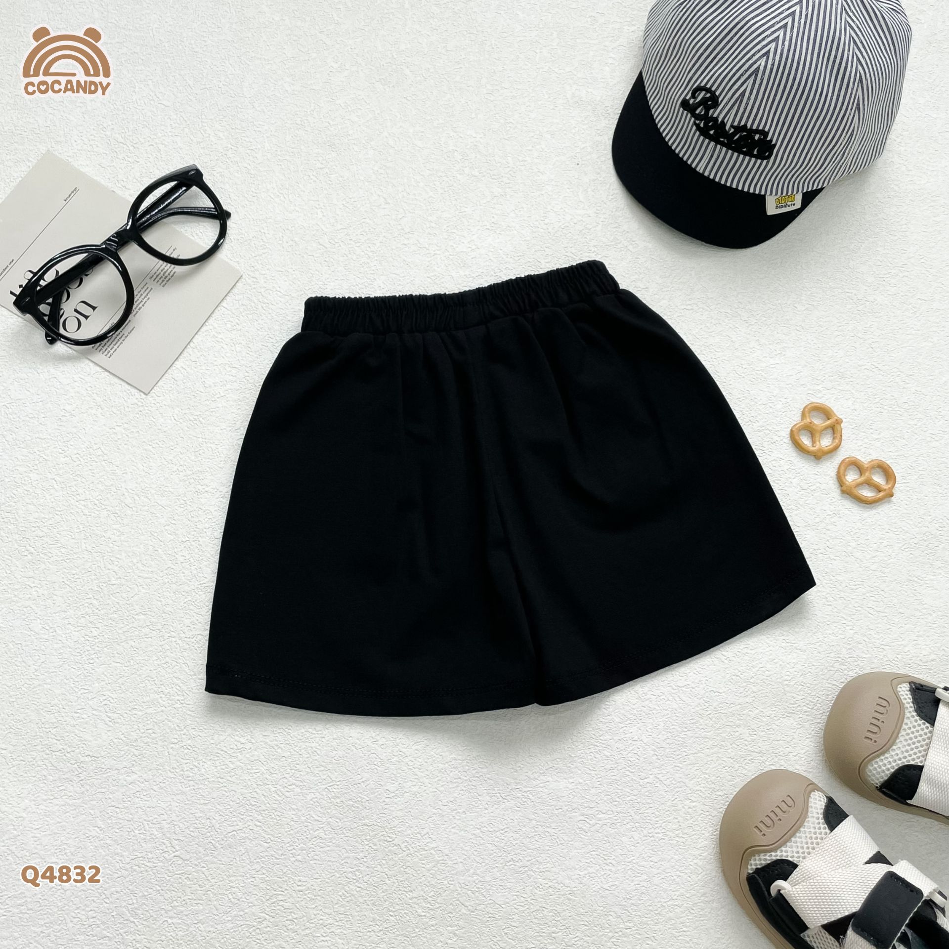 Quần cộc cotton ĐEN túi ốp_thumbnail_3