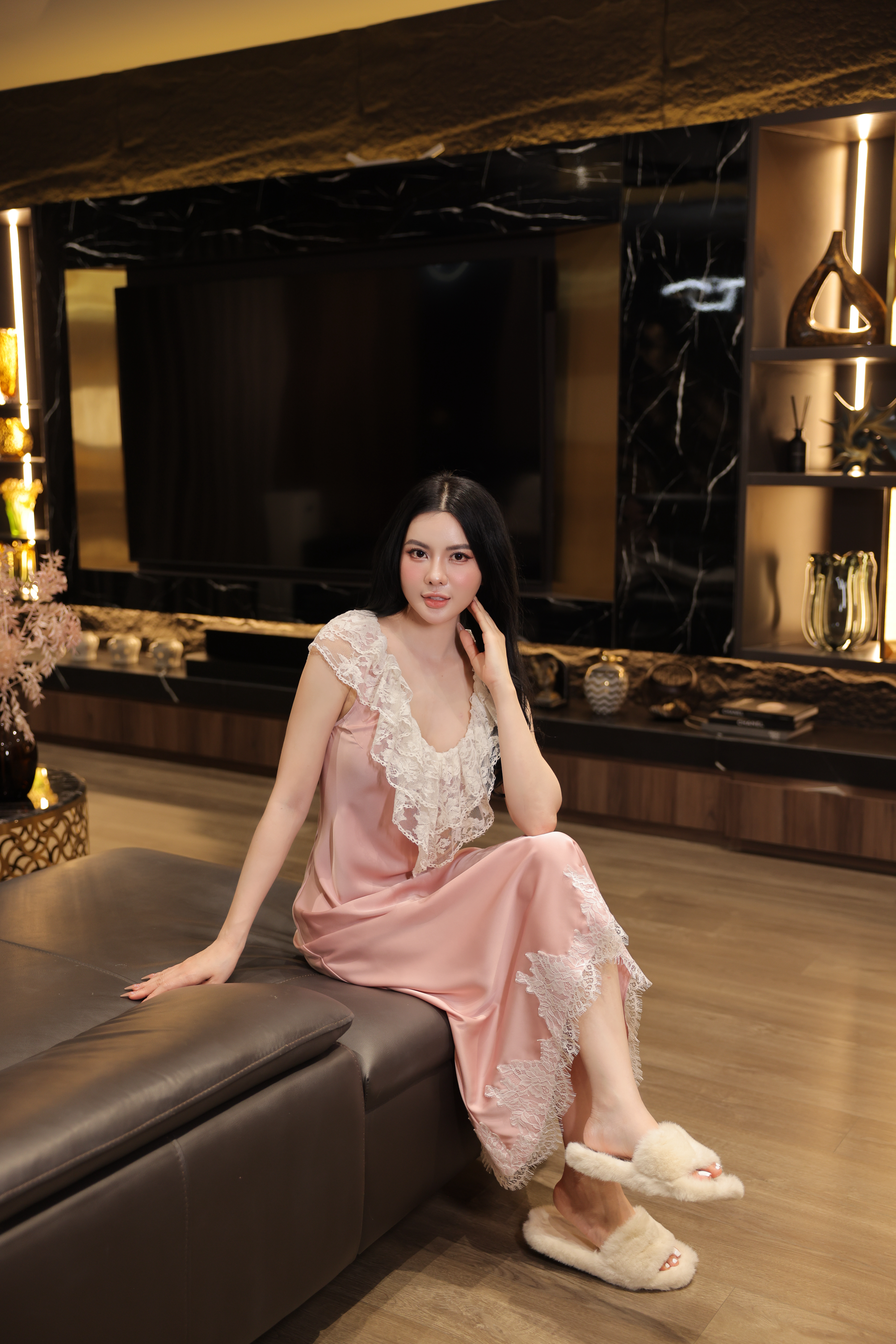Váy Lụa Phối Ren V56_thumbnail_4
