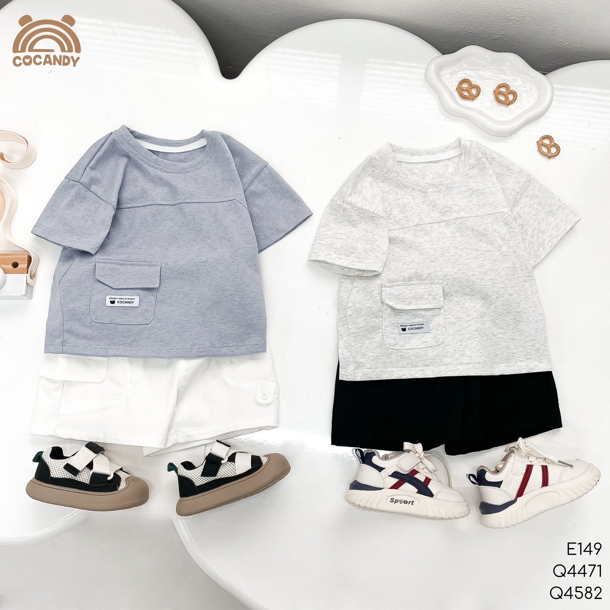 Áo cộc thun GHI NHẠT phối túi lệch CCD_thumbnail_7