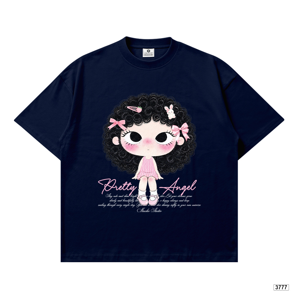 Áo thun nữ form boxy Pretty Angel hoạt hình cute cá tính Miucho 3777_thumbnail_15