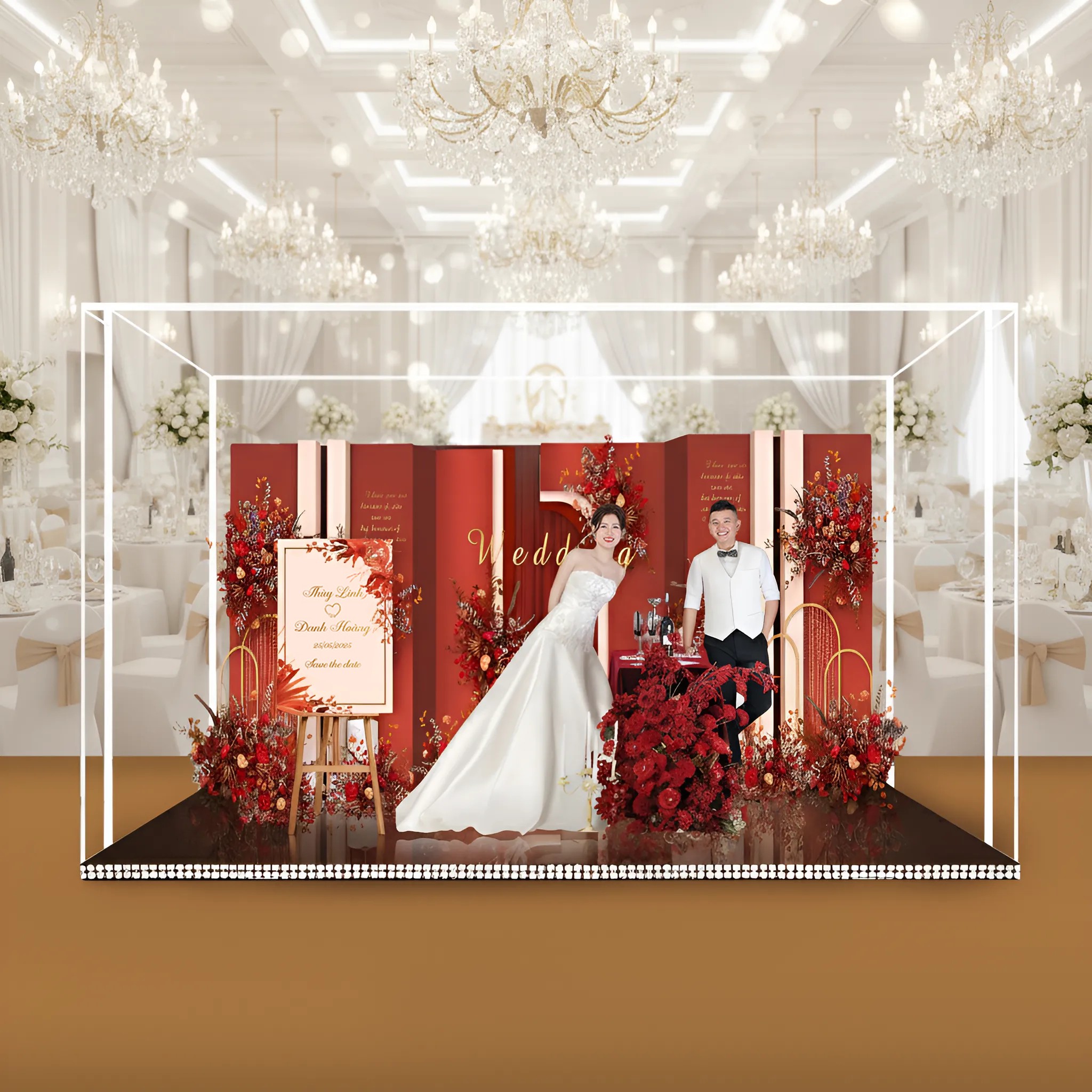 Standee Đám Cưới – Mô Hình Mica 3D Trang Trí, In Ảnh Theo Yêu Cầu, Quà Cưới Decor (Tặng Hộp+ Túi) - Size tính theo chiều ngang_thumbnail_10