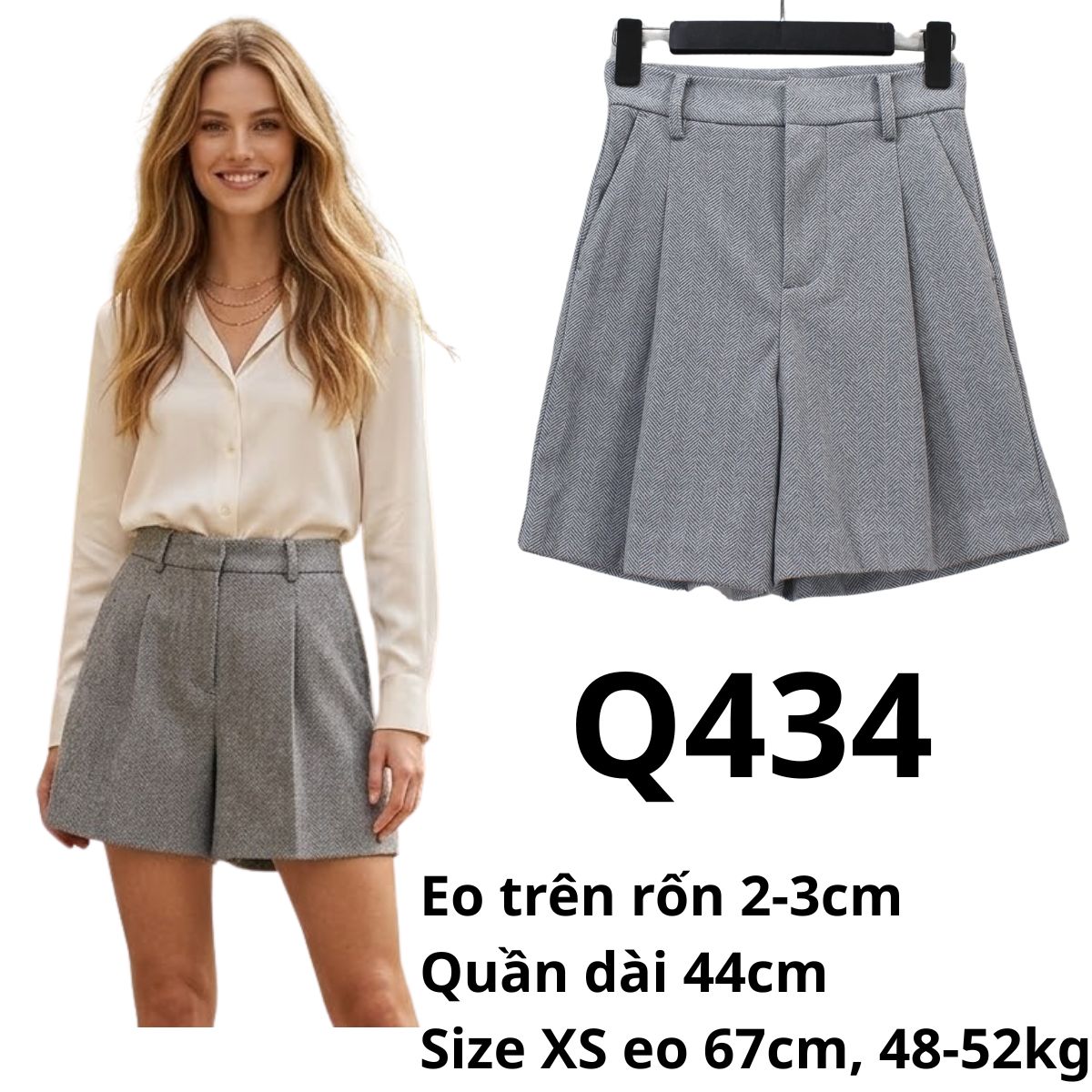 Q434-QUẦN SHORT DẠ