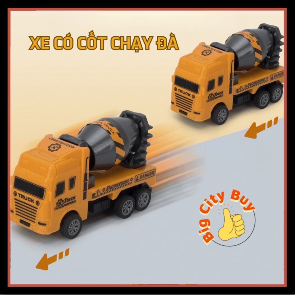 Set 6 Xe Mô Hình Công Trình – Đủ Bộ Công Trường Thu Nhỏ  Đồ Chơi Xây Dựng Cho Bé Bigcitybuy 327S6XCT_thumbnail_2
