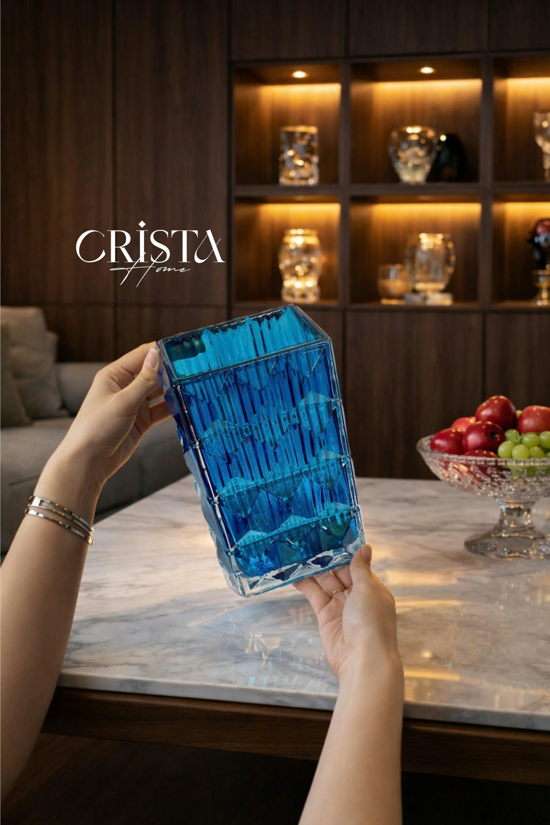 Bình cắm hoa thủy tinh vân kim cương 4 tầng CRISTA HOME 60241_thumbnail_16