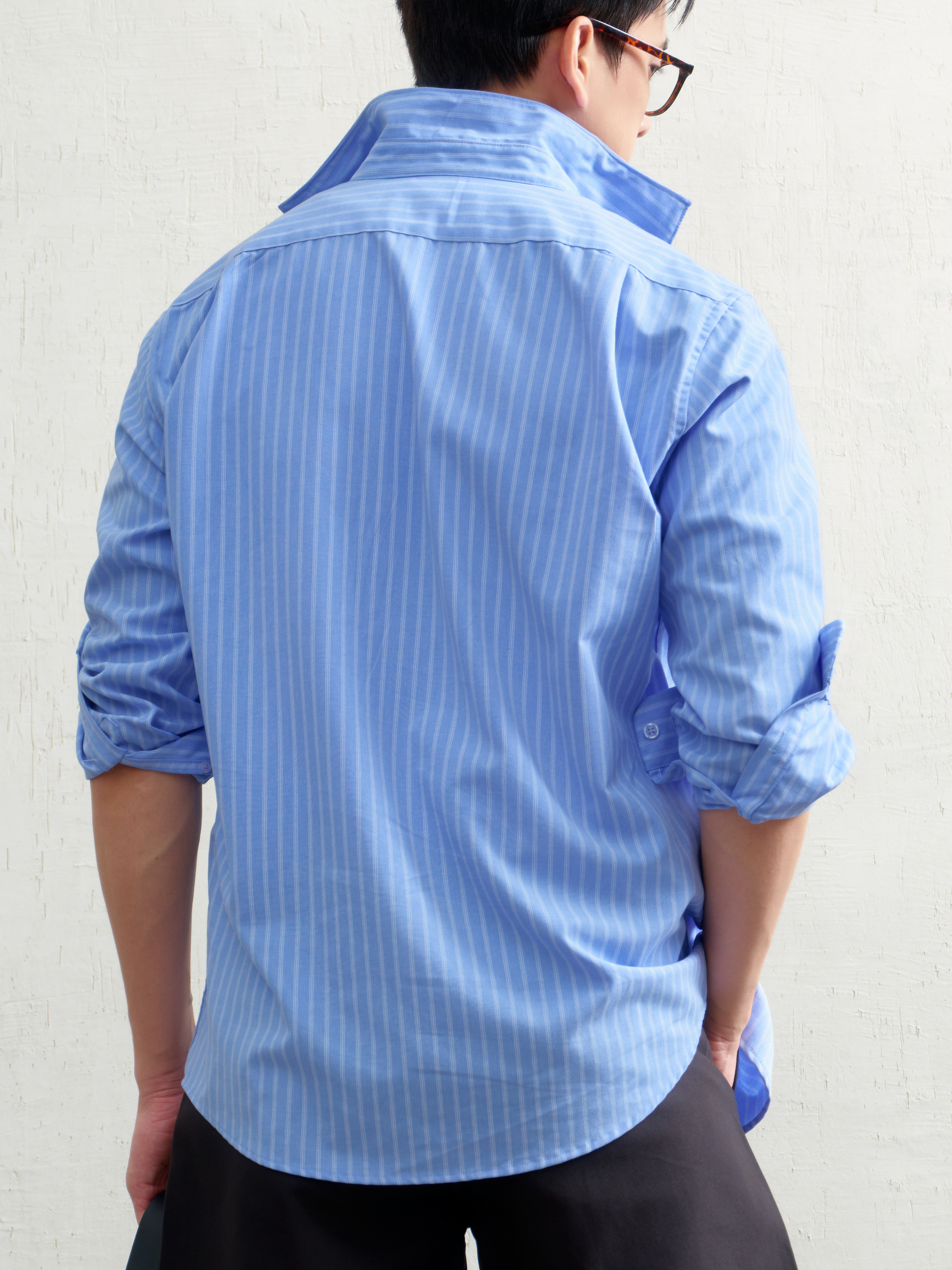 Áo Sơ Mi Dài Tay Cổ Cutaway Oliver Vải Rayon Form Regular_thumbnail_4
