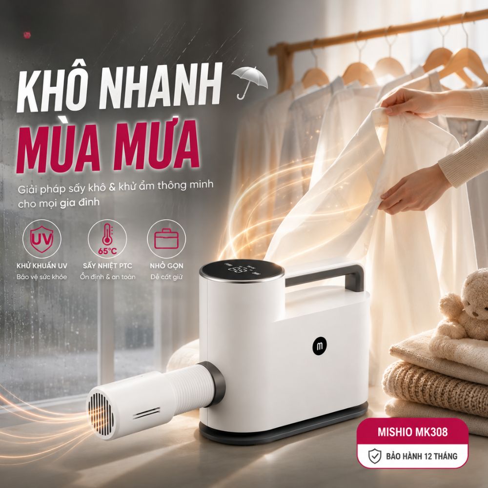 Máy sấy giày diệt khuẩn, khủ mùi hôi quần áo Kachi MK308