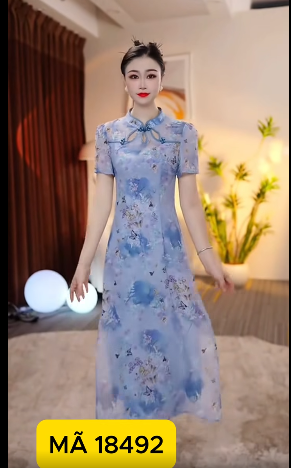18492-Đầm voan suông giả cách tân in hoa cổ tàu cách điệu ( voan,lót)_thumbnail_2