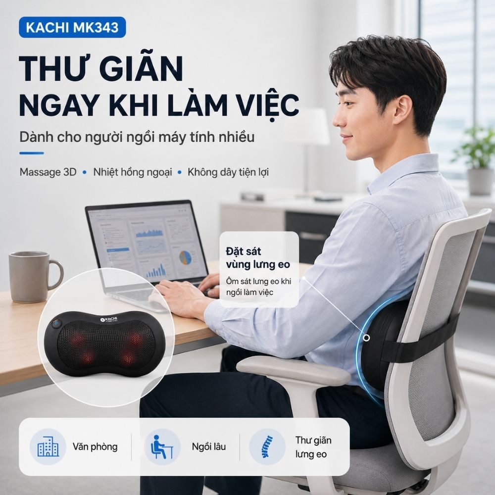 Gối massage không dây Kachi dòng cao cấp MK343_thumbnail_6