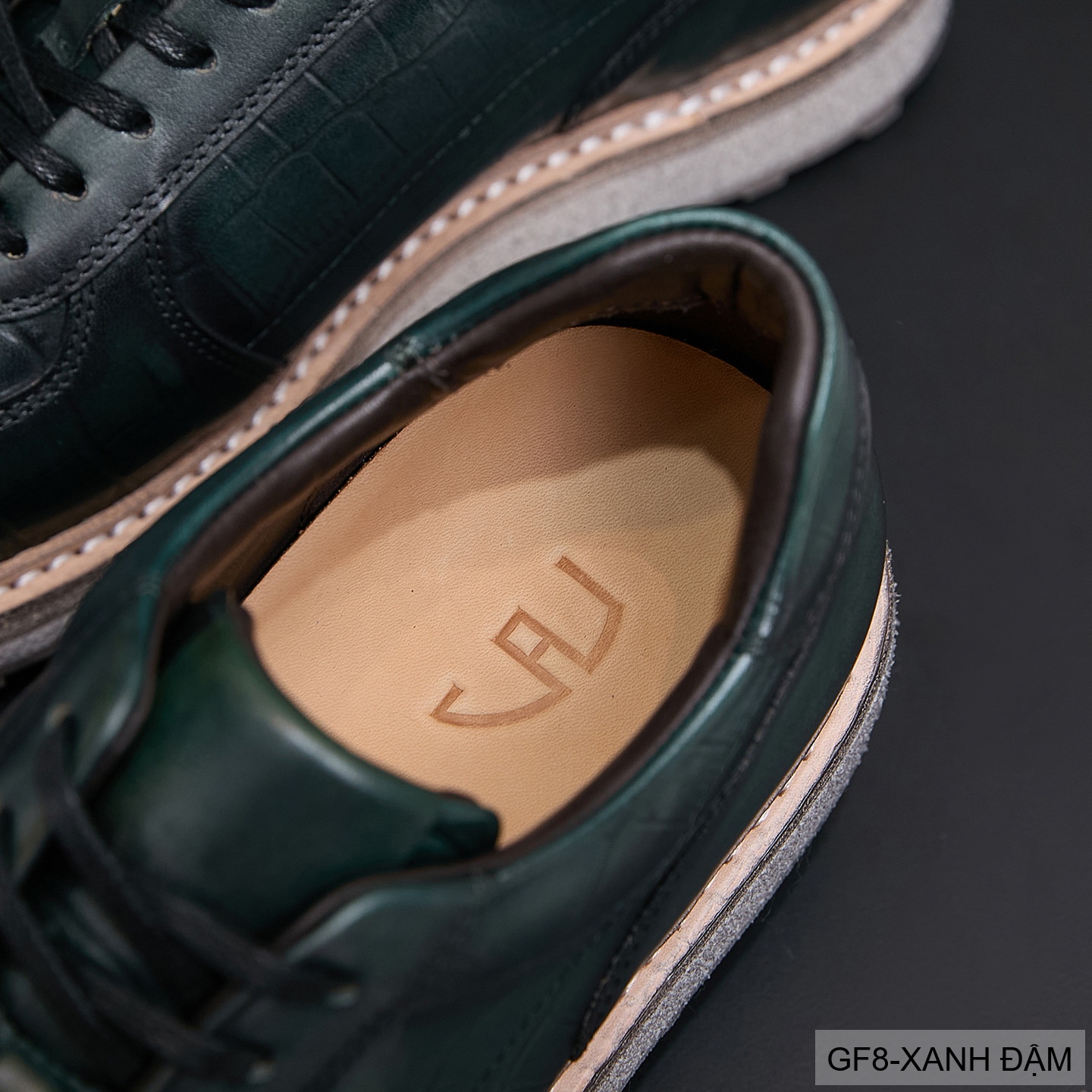 GF8 - Giày thể thao nam cổ thấp da bò họa tiết cá sấu đế Goodyear phong cách casual_thumbnail_26