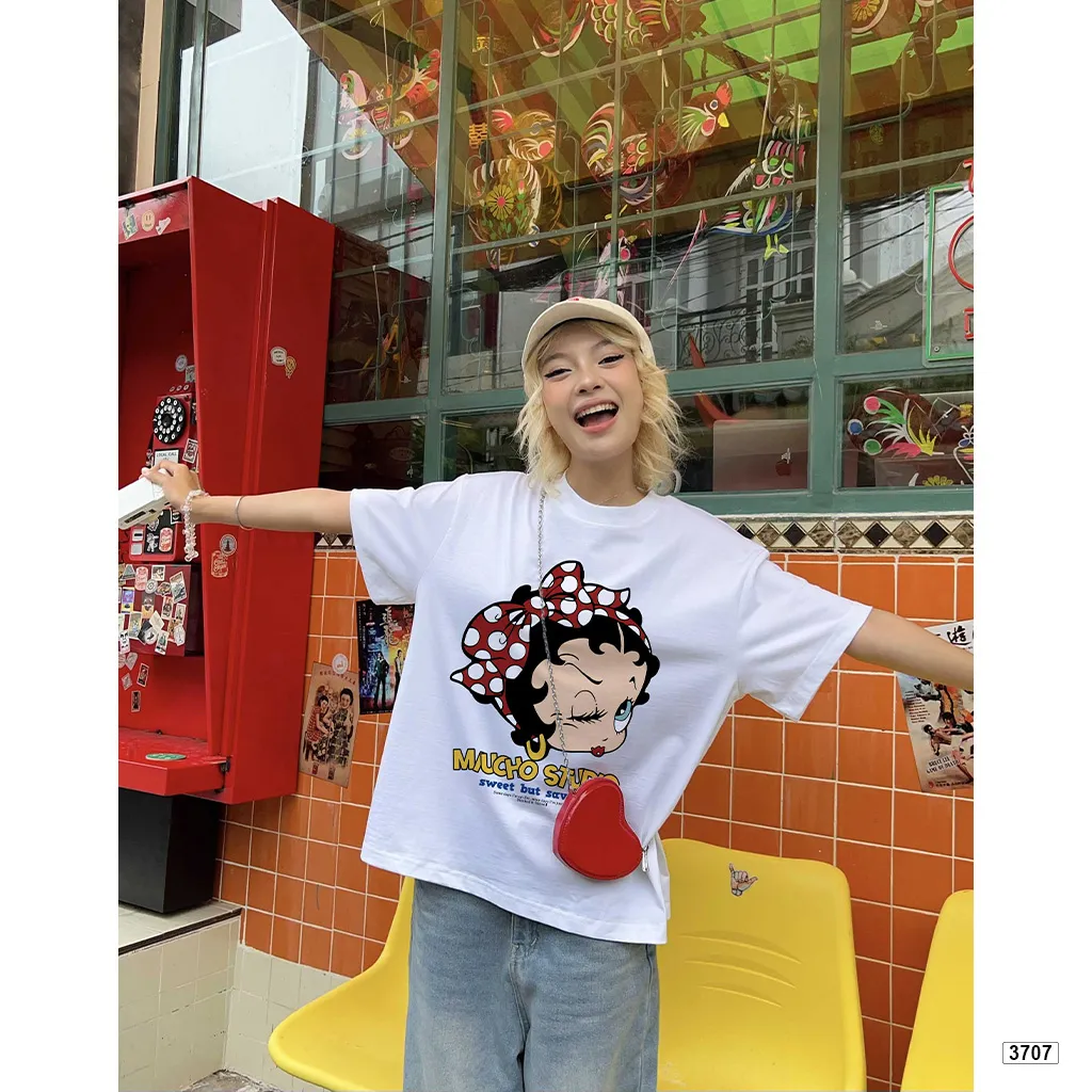 Áo thun nữ form boxy nhân vật hoạt hình dễ thương Miucho 3707_thumbnail_4