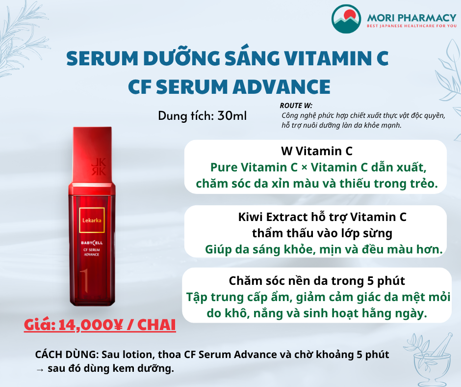 Serum dưỡng sáng Vitamin C - Lekarka CF SERUM ADVANCE