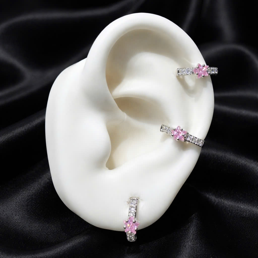Khuyên vòng kiểu nửa vòng đá sao hồng 10mm_thumbnail_3