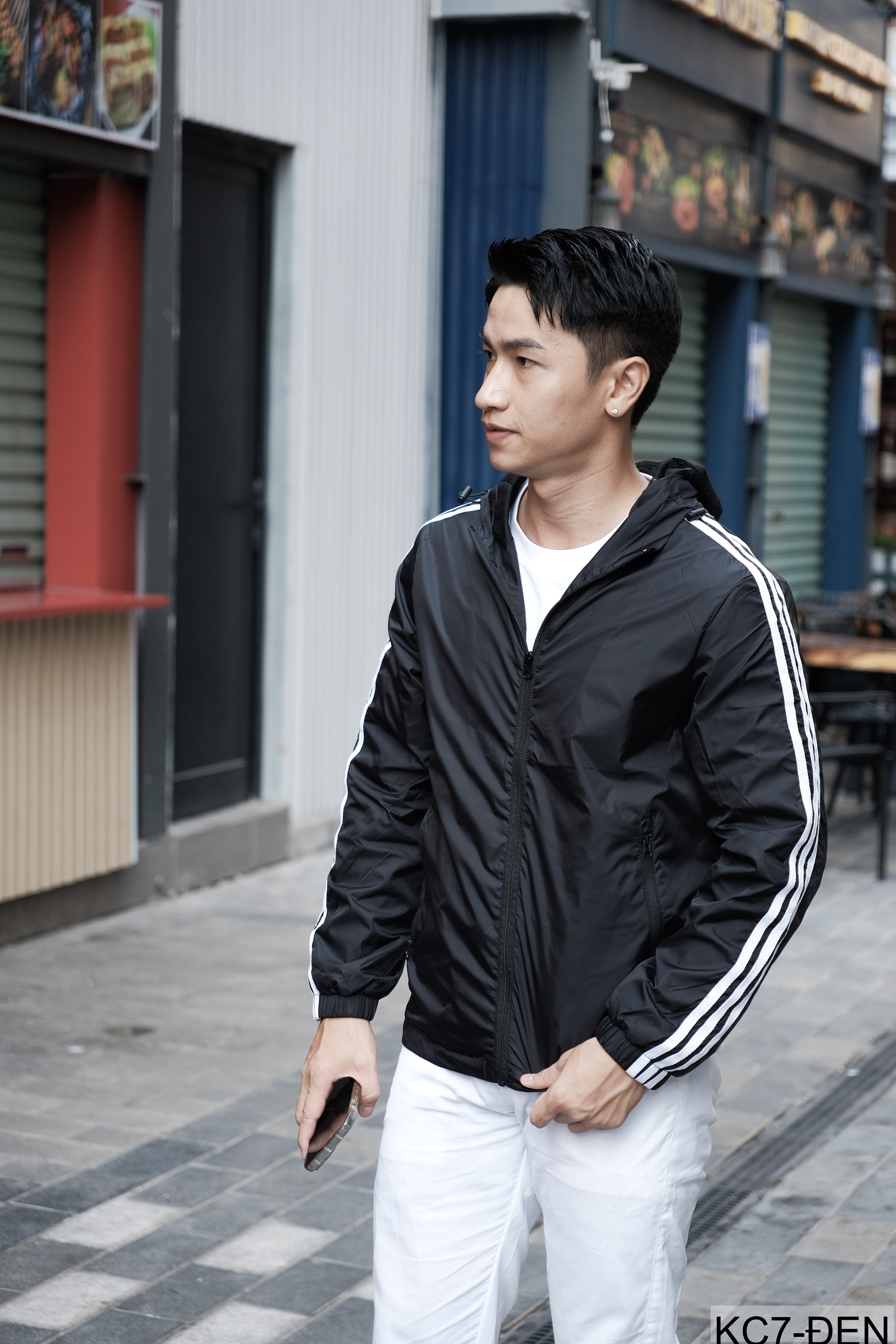 KC7 - Áo khoác nam thể thao oversize tay dài có mũ, chất liệu polyester thoáng mát, 3 màu xanh dương, đen, xanh đậm_thumbnail_4