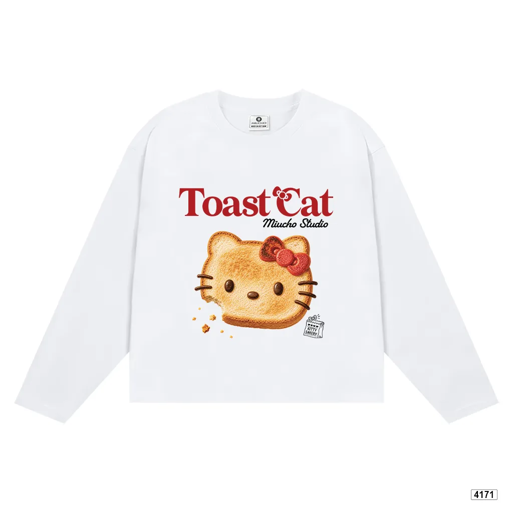 Áo thun tay dài form boxy Toast Cat Miucho 4171_thumbnail_0